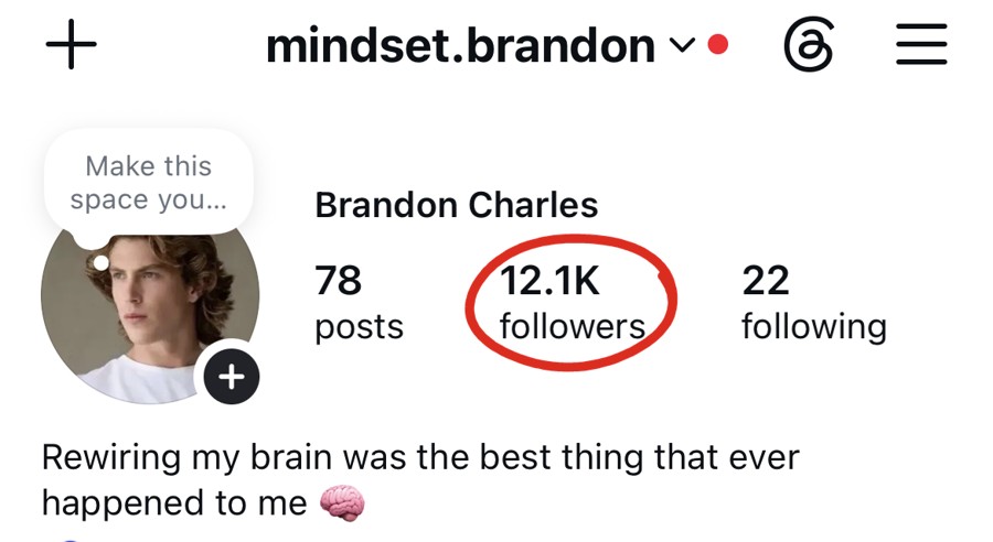 mindset.brandon Instagram profile